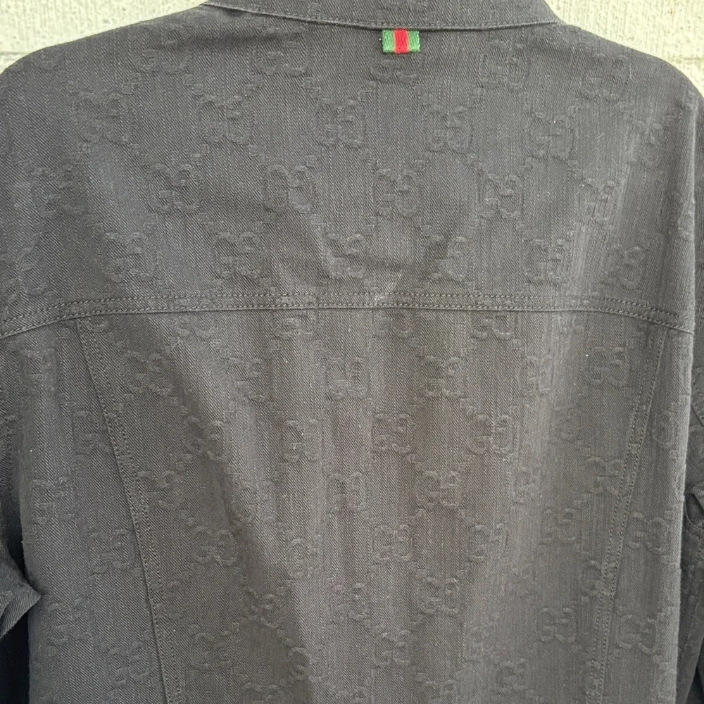 Gucci GG Logo Denim Jacquard jacket sz 54/XXL